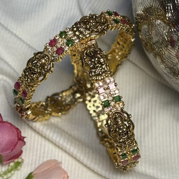 Gold Plated Bangle (Set of 2)
